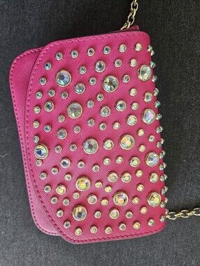 JUICY COUTURE leather mini purse on chain